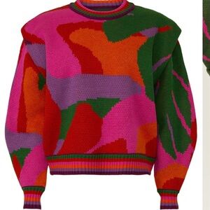 FARM Rio Women's Multicolor Abstract Knit Sweater XS